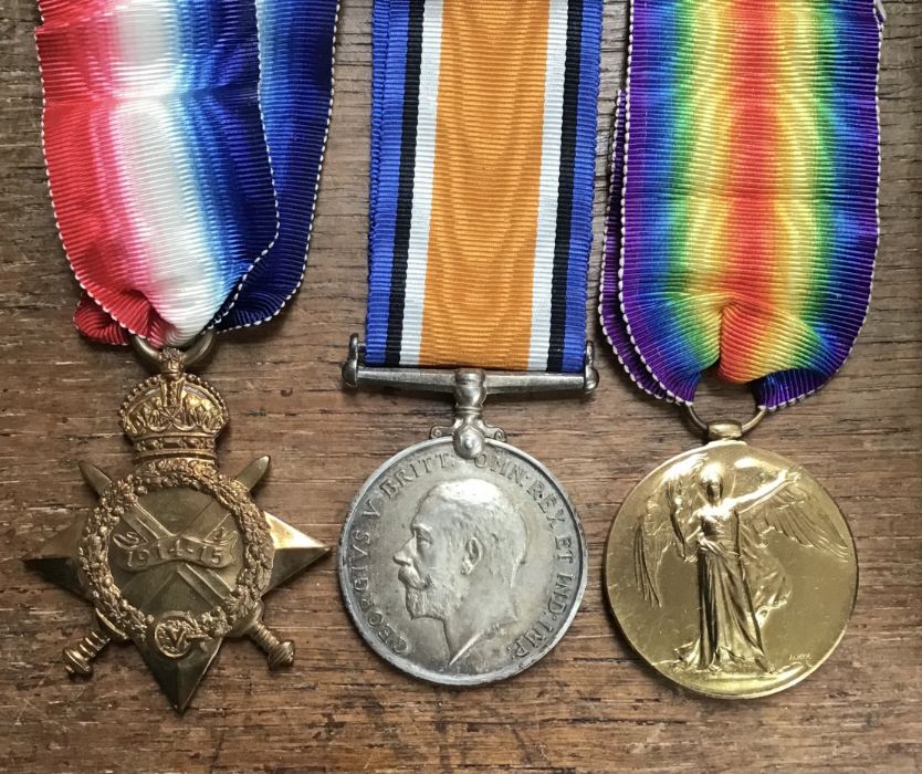 WW1 British medal group of 1914-15 Star, 1914-1918 War Medal, Victory Medal & death plaque to 3562 - Image 2 of 4