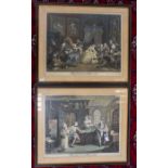 After William Hogarth, engraved by S Ravenet, Marriage a la Mode, set of six plates  numbered: 1-VI,