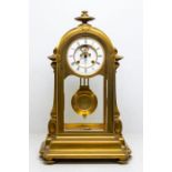 A late 19th century French gilt metal mantel clock, by Le Roy & Fils, Galerie Montpensier 13-15