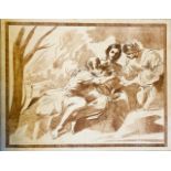 “Lot and his Daughters” after Guercino (Bolognese,