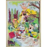 Two mixed medias of Walt Disney’s animated Alice i