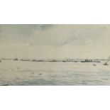 Sir Muirhead Bone, Seascape battleships travelling