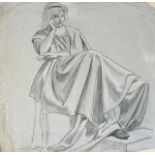 George Frederick Watts (1817 - 1904) pencil sketch