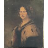 English  School, circa 1840, portrait of a lady, h