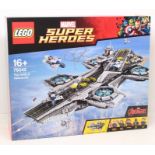 ***AWAY*** Lego: A boxed Lego Marvel Super Heroes, 76042, The SHIELD Helicarrier, sealed. Signed