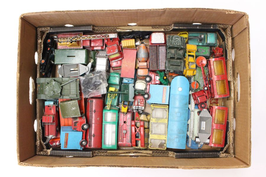 Diecast: A collection of assorted playworn, vintage diecast vehicles to include: Corgi including