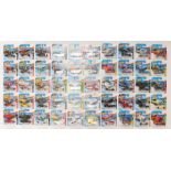 Hot Wheels: A collection of 50 modern Hot Wheels short carded vehicles including various sets: