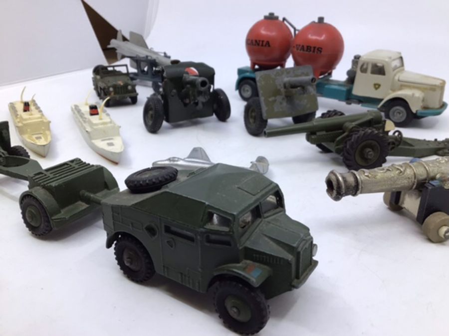 Diecast: A collection of assorted diecast vehicles to include Dinky and Britains military. Please - Image 2 of 2