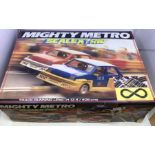 Scalextric: A boxed Mighty Metro Set with extra track, together with unused C2719 Takata Dome NSX