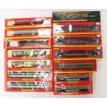 Hornby: A collection of fourteen assorted boxed Hornby OO Gauge coaches / rolling stock to