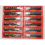 Hornby: A collection of assorted Hornby OO Gauge boxed coaches to comprise: Pullman First Parlour