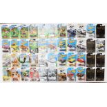 Hot Wheels: A collection of approximately 50 Hot Wheels long card vehicles to include: Super