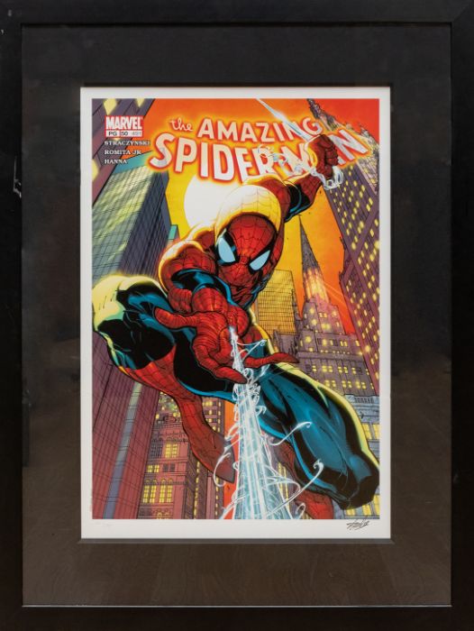 Marvel: A framed and glazed, limited edition, giclee on paper, 201 of 295, The Amazing Spider-Man #