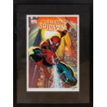 Marvel: A framed and glazed, limited edition, giclee on paper, 201 of 295, The Amazing Spider-Man #