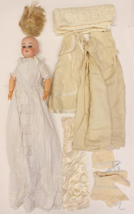 Armand Marseille: An Armand Marseille bisque head doll, marked to neck '1894 AM 7 DEP Made in