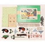 Britains: A rare, post-war Britains Model Farm Set, 134F, box lid is present, two tractors,