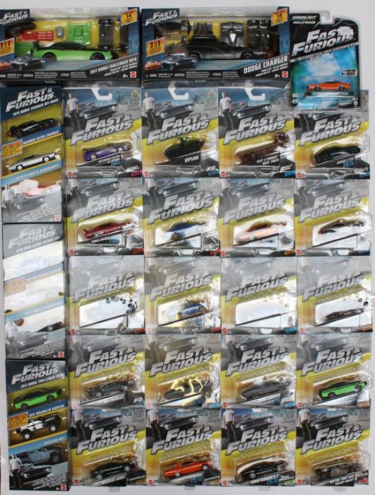 Fast & Furious: A collection of assorted carded and boxed Fast & Furious vehicles, Mattel and some