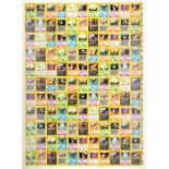 Pokemon: An uncut Pokemon printers sheet, 'Property of Wizards of the Coast - Pokemon - German - Neo