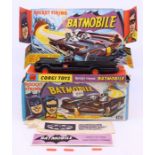 Corgi: A boxed Corgi Toys, Rocket Firing Batmobile, 267, complete with three missiles and