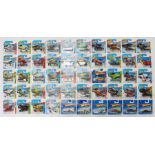 Hot Wheels: A collection of 50 modern Hot Wheels short carded vehicles including various sets: