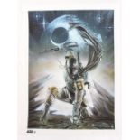 Star Wars: A limited edition Star Wars, Boba Fett print, signed by Jeremy Bulloch as well as the