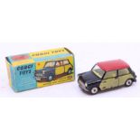 Corgi: A boxed Corgi Toys, Mini-Cooper with Deluxe Wickerwork, 249, vehicle has playwear, box is