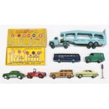 Dinky: A collection of assorted playworn Dinky Toys vehicles to include: Ford Zephyr, Trojan Chivers