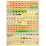 Pokemon: An uncut Pokemon printers sheet, 'Property of Wizards of the Coast - PM - BS1 - EN - Form 2