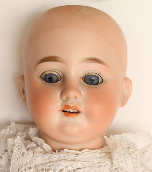 Armand Marseille: An Armand Marseille bisque head doll, marked to neck '1894 AM 7 DEP Made in - Image 2 of 2