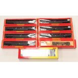 Hornby: A collection of assorted Hornby OO Gauge boxed coaches to comprise: Operating Mail Coach