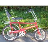 Raleigh: A Raleigh Chopper Mark III bicycle. Appears complete and in original condition.