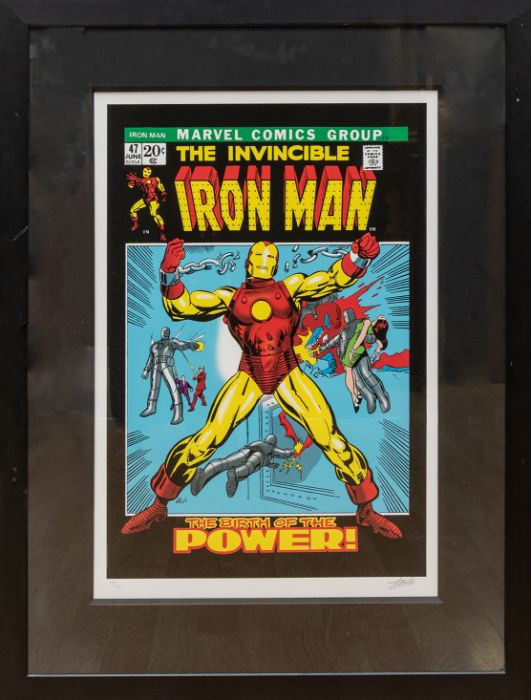 Marvel: A framed and glazed, limited edition, giclee on paper, 239 of 295, The Invicible Iron Man #
