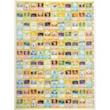 Pokemon: An uncut Pokemon printers sheet, 'Property of Wizards of the Coast - PM - BS1 - EN - Form 8