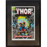 Marvel: A framed and glazed, limited edition, giclee on paper, 215 of 295, Thor #131 - They Strike