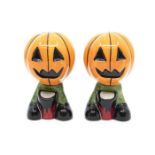 Lorna Bailey- a pair of limited Edition 4/50 cruets in the form of pumpkins, signed in red