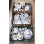 A Royal Worcester 'Evesham' collection of dinner wares, comprising mugs, side plates, biscuit