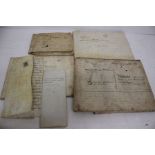 A collection of George II and III indentures regarding land around Staffordshire, local areas,