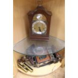 Two clocks, mid 20th Century, one mantle and the other is wall hanging