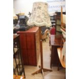 Art Decco light oak standard lamp