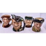 Four Royal Doulton Character Mugs with Boxes, City Gent, Robin Hood, Addy and Montgomery