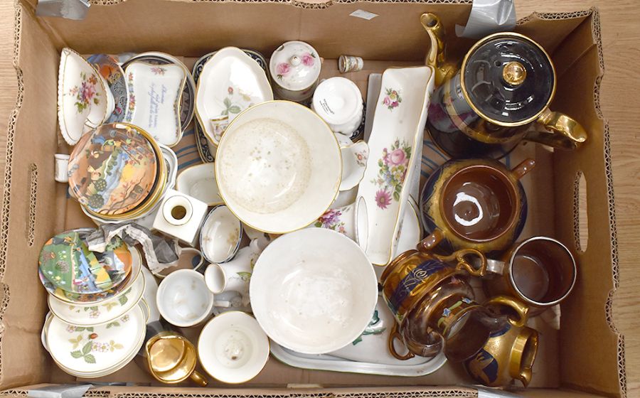 A collection of china wares to include Royal Crown Derby, Wedgwood, Coalport, other early 20th