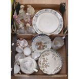 A collection of 20th Century china and dinner wares including Tuscan tea set, Copeland, Wedgwood