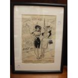 A collection of prints including advertising for Bovril and Penguin Biscuits, Marilyn Monroe etc (