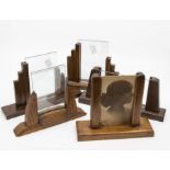 A collection of 5 Art Deco Wooden Photograph frames