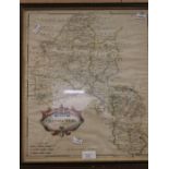 Framed map of Oxfordshire, Robt Morden