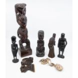 A collection of African tribal ware Treen figures