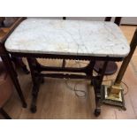 A Victorian wash stand with marble top