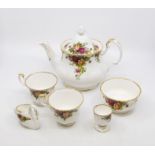 A Royal Albert "Old Country Roses" Tea Set for a six place setting