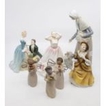 A collection of figurines to include Willow Tree, Nao and Royal Doulton