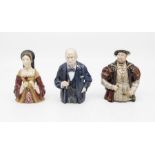 Three Bronte Candle Snuffers with boxes and certificates, Sir Winston Churchill, Anne Boleyn and
